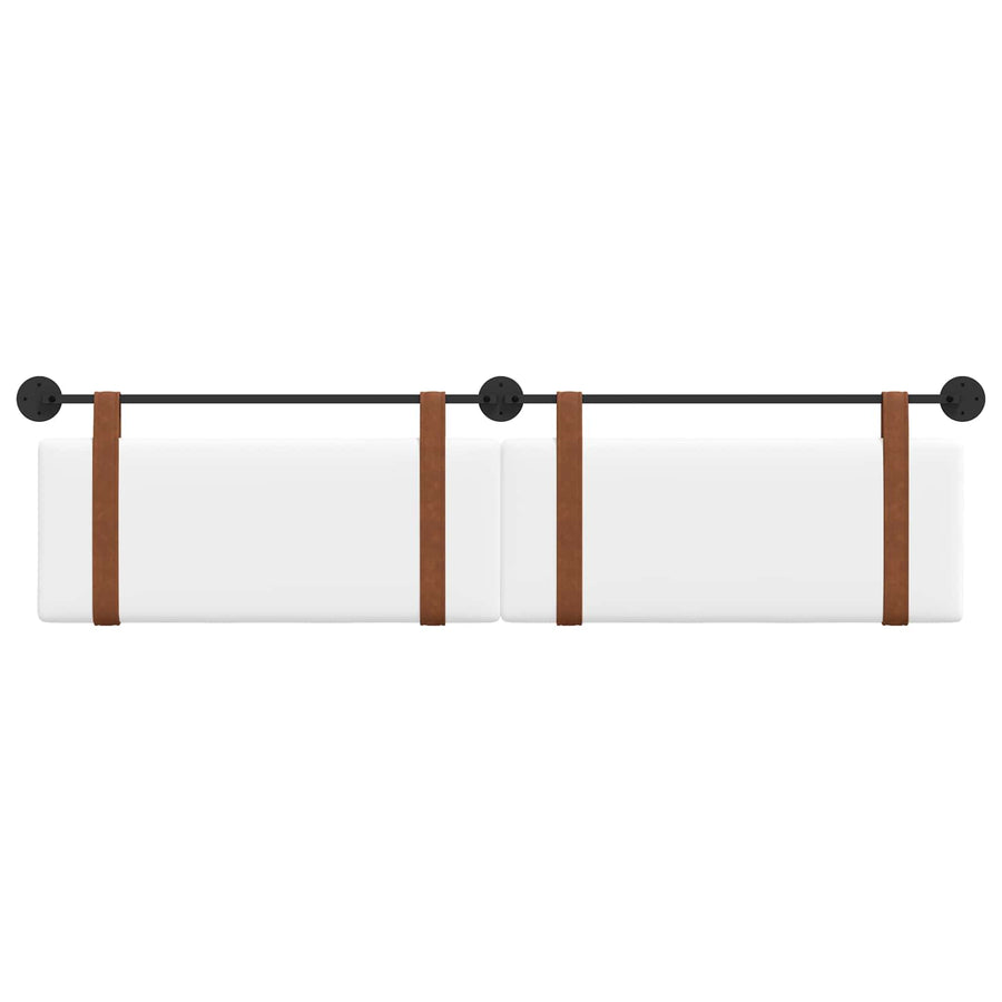 Hangend Hoofdeinde Wandgemonteerd Wit 210 x 55 x 5 cm Antiek PU