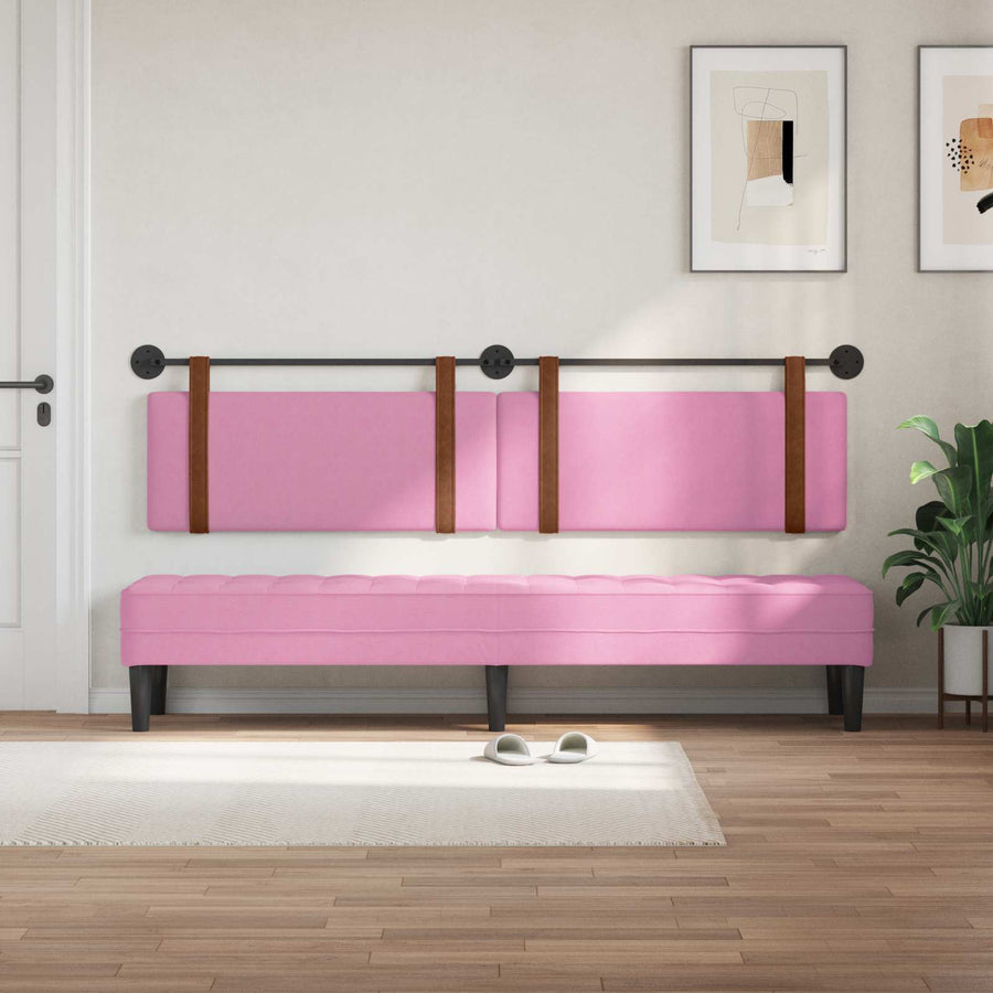 Hangend Hoofdeinde Effen Roze 210 x 55 x 5 cm Antiek PU