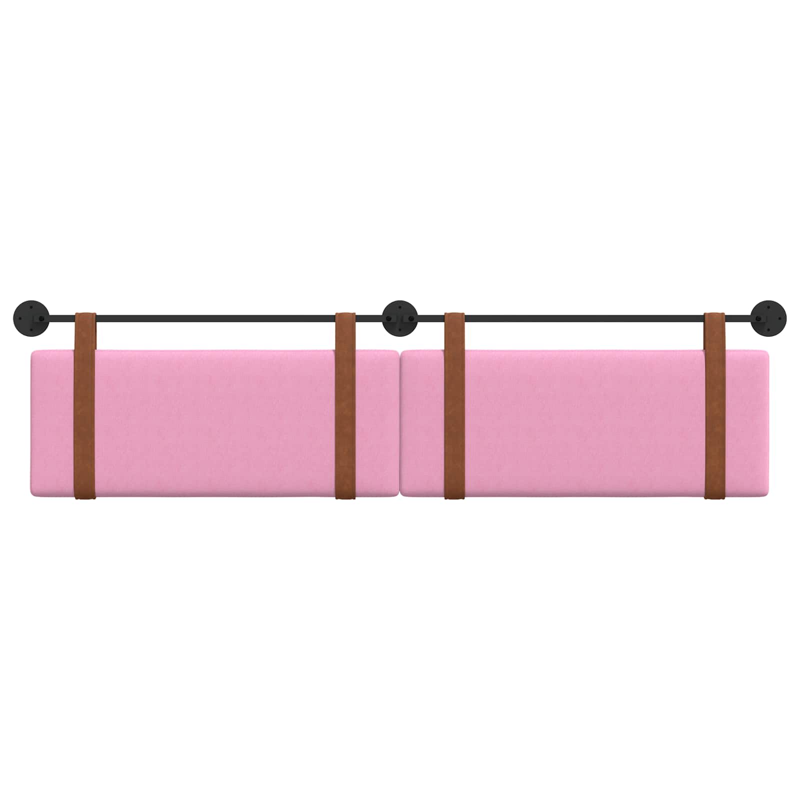 Hangend Hoofdeinde Effen Roze 210 x 55 x 5 cm Antiek PU