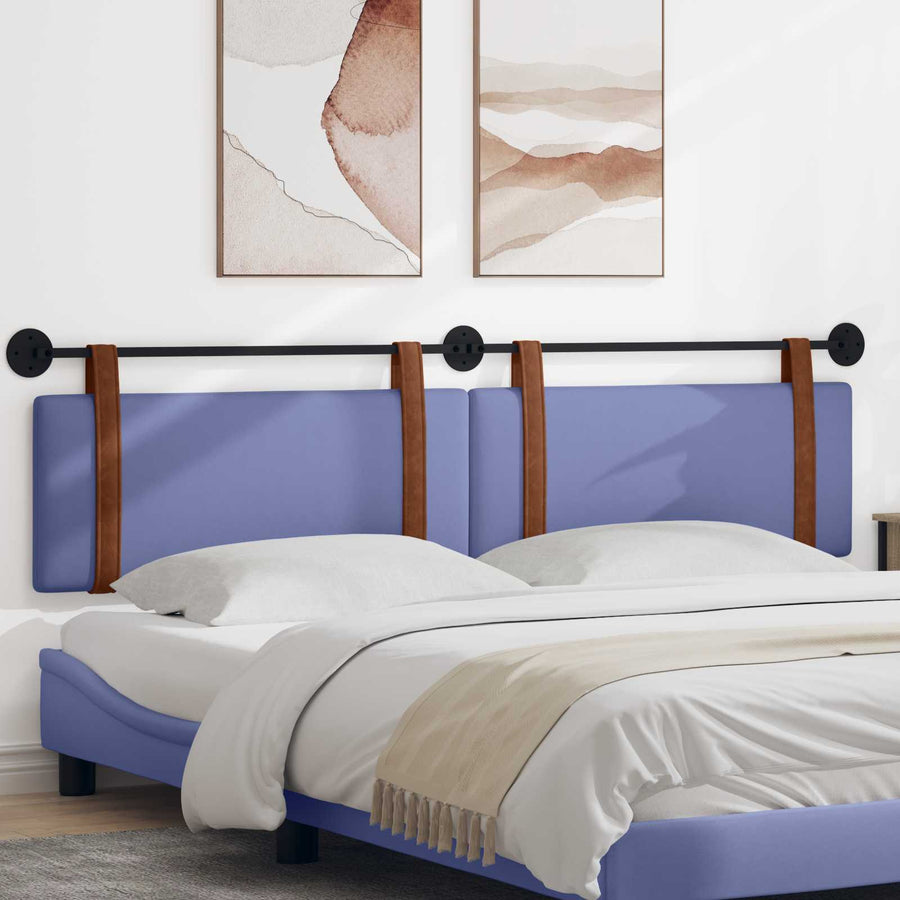 Hangend Hoofdeinde Effen Jeans Blauw 210 x 55 x 5 cm Antiek PU