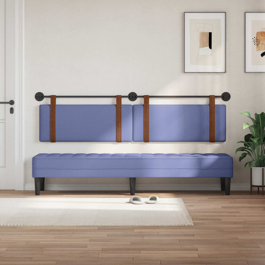 Hangend Hoofdeinde Effen Jeans Blauw 210 x 55 x 5 cm Antiek PU