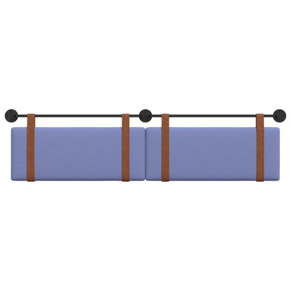 Hangend Hoofdeinde Effen Jeans Blauw 210 x 55 x 5 cm Antiek PU