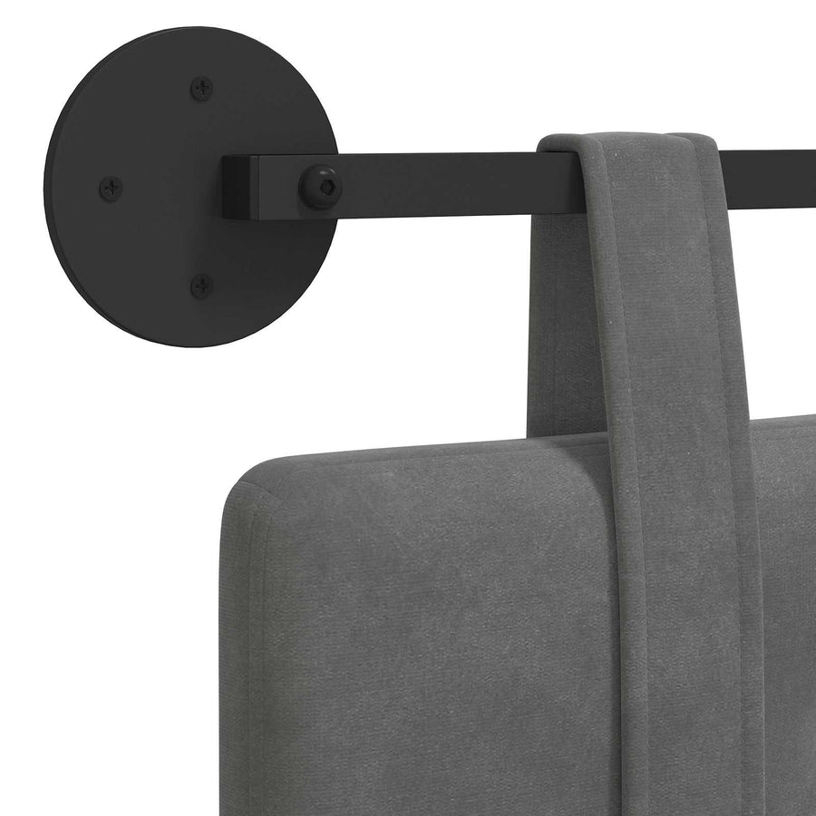 Hangend Hoofdeinde Donkergrijs 90 x 55 x 5 cm Fluweel