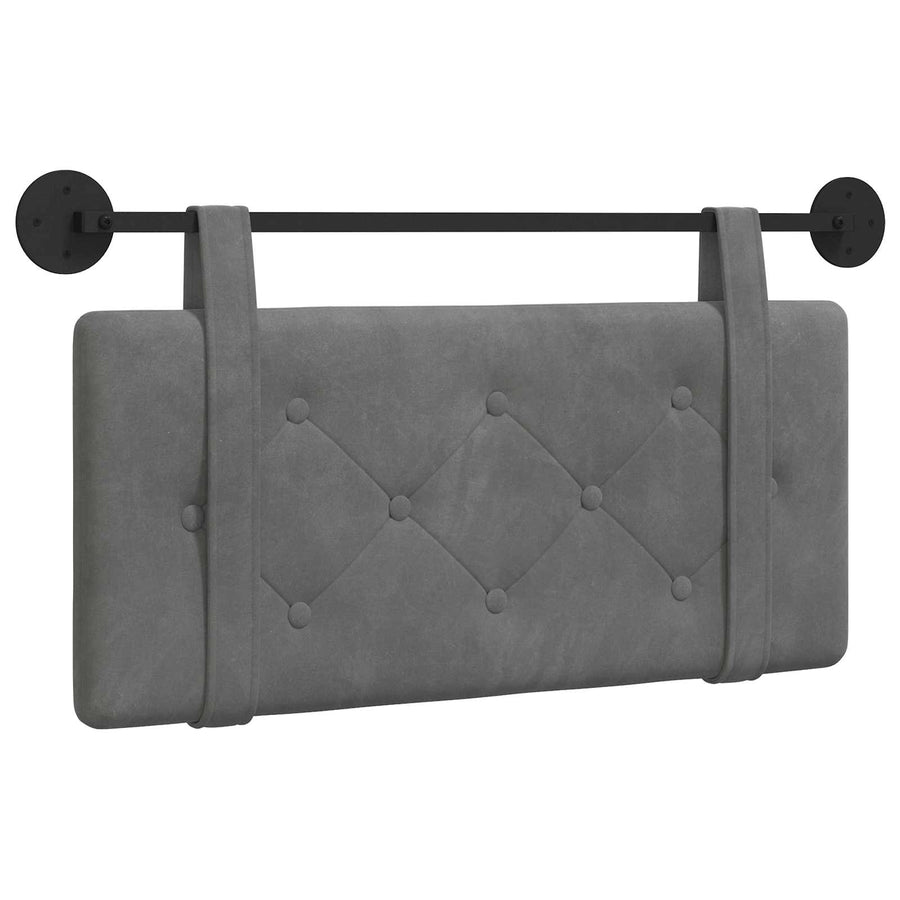 Hangend Hoofdeinde Donkergrijs 90 x 55 x 5 cm Fluweel