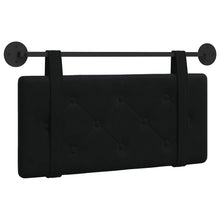 Hangend Hoofdeinde Wandgemonteerd Zwart 90 x 55 x 5 cm Fluweel