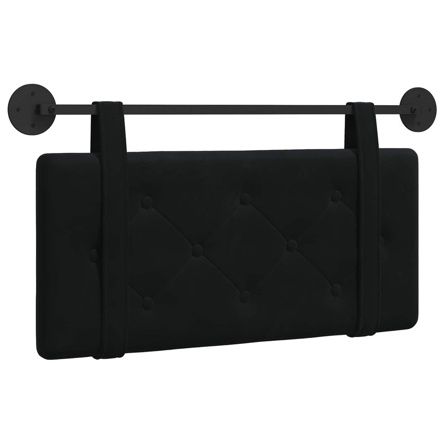 Hangend Hoofdeinde Wandgemonteerd Zwart 90 x 55 x 5 cm Fluweel