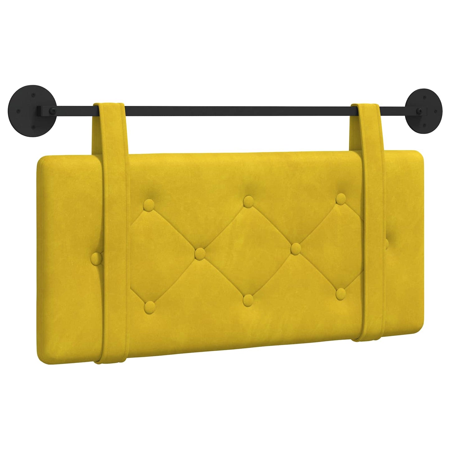 Hangend Hoofdeinde Wandgemonteerd Geel 90 x 55 x 5 cm Fluweel