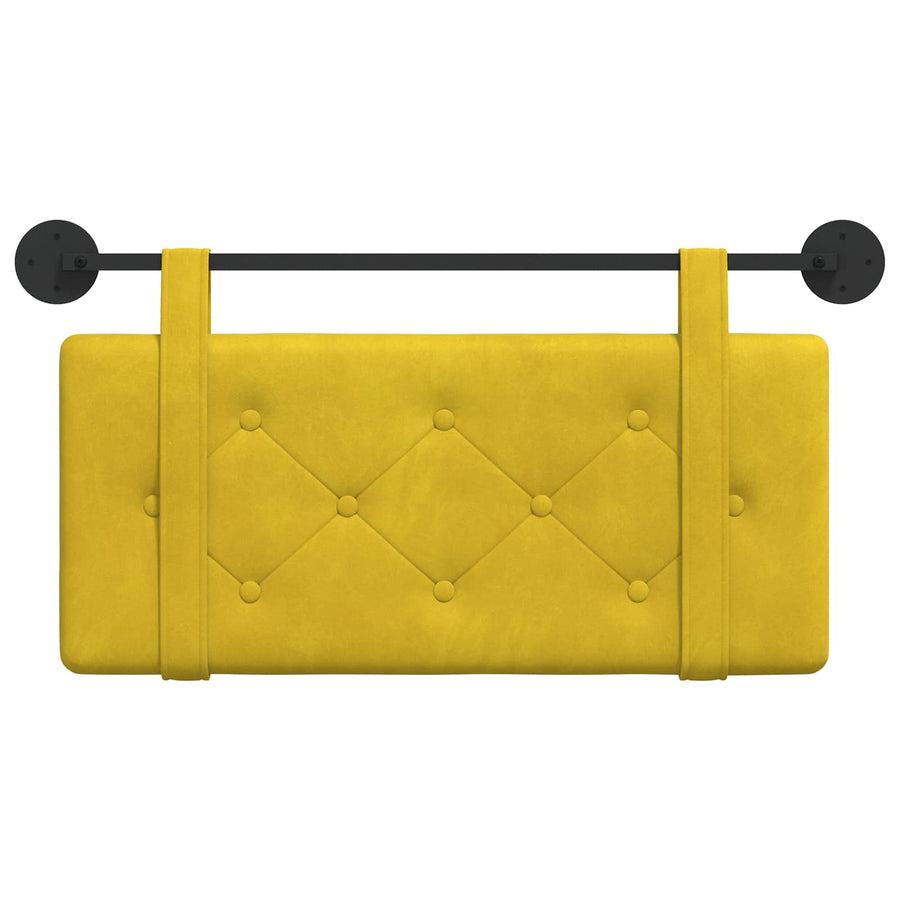 Hangend Hoofdeinde Wandgemonteerd Geel 90 x 55 x 5 cm Fluweel