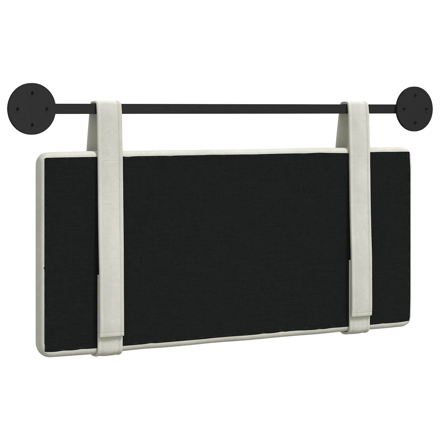 Hangend Hoofdeinde Wandgemonteerd Crème 90 x 55 x 5 cm Fluweel