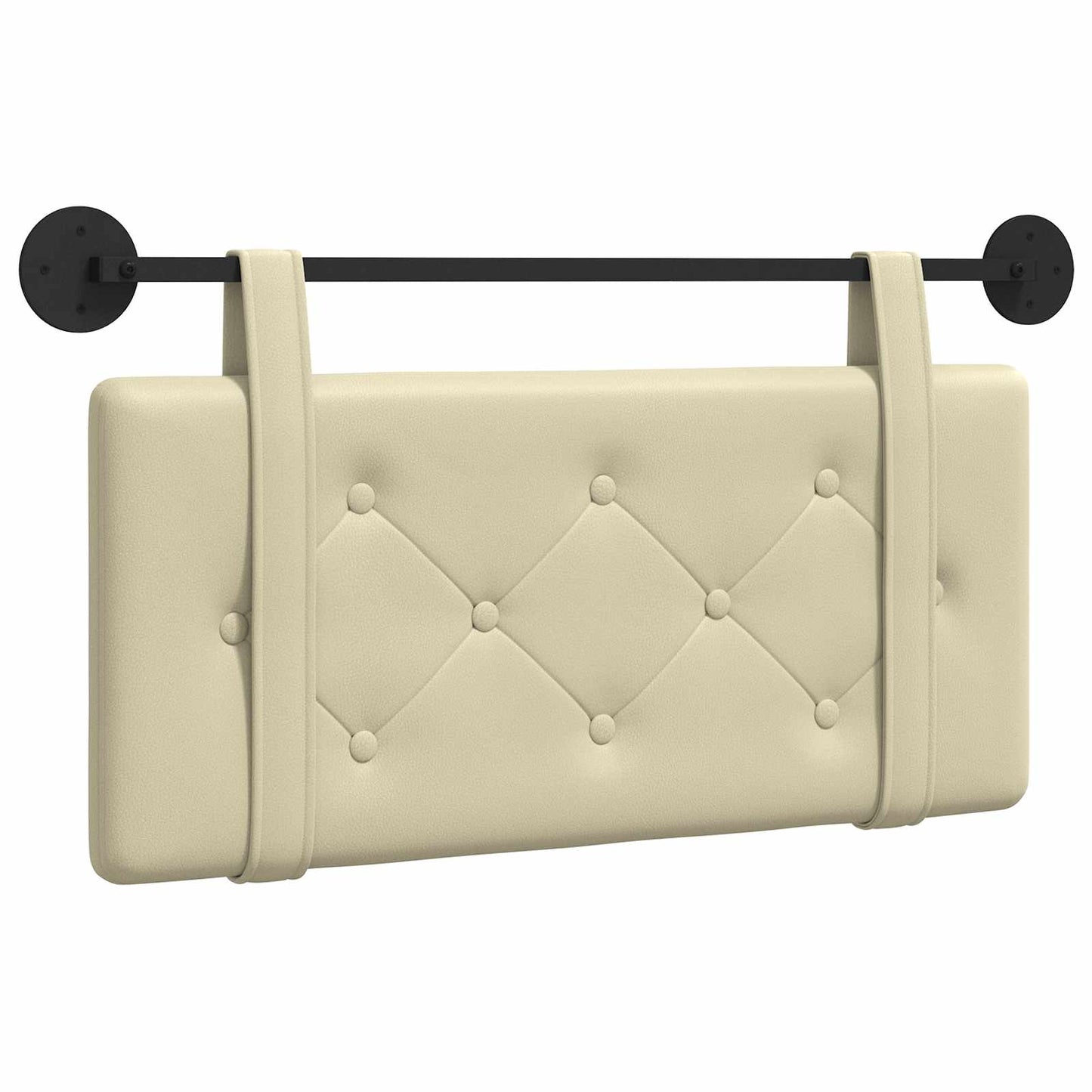 Hangend Hoofdeinde Wandgemonteerd Crème 80 cm Nep Leer
