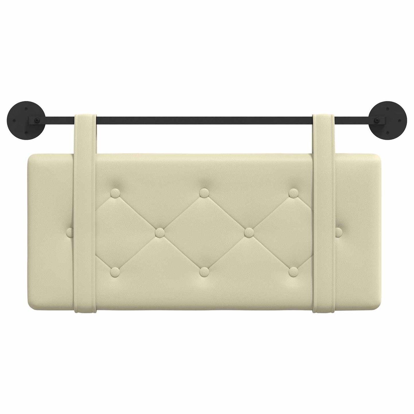 Hangend Hoofdeinde Wandgemonteerd Crème 80 cm Nep Leer