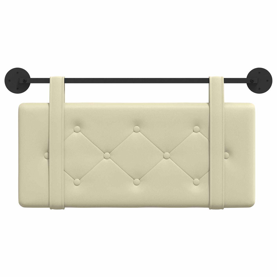 Hangend Hoofdeinde Wandgemonteerd Crème 80 cm Nep Leer