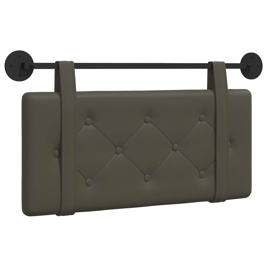 Hangend Hoofdeinde Wandgemonteerd Grijs 90 x 55 x 5 cm Nep Leer