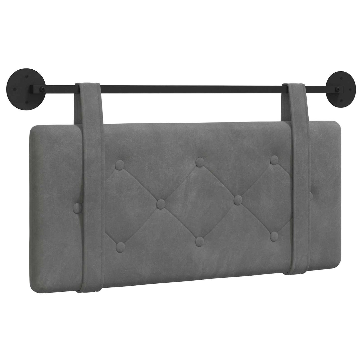 Hangend Hoofdeinde Donkergrijs 100 x 55 x 5 cm Fluweel