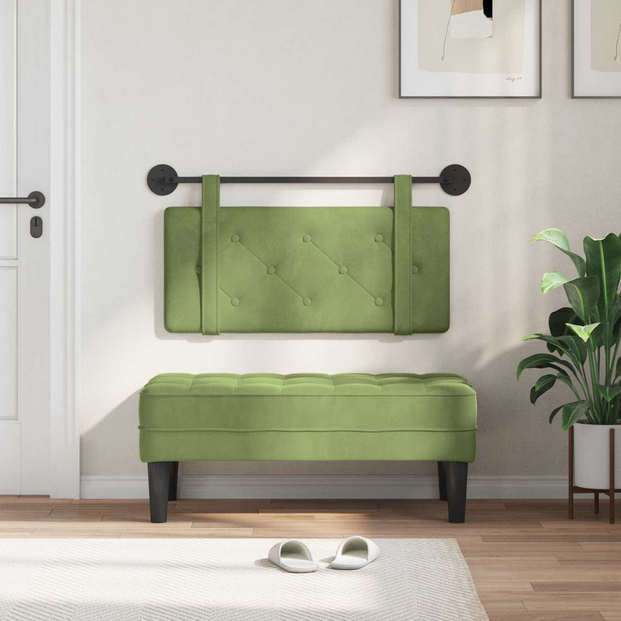 Hangend Hoofdeinde Lichtgroen 100 x 55 x 5 cm Fluweel