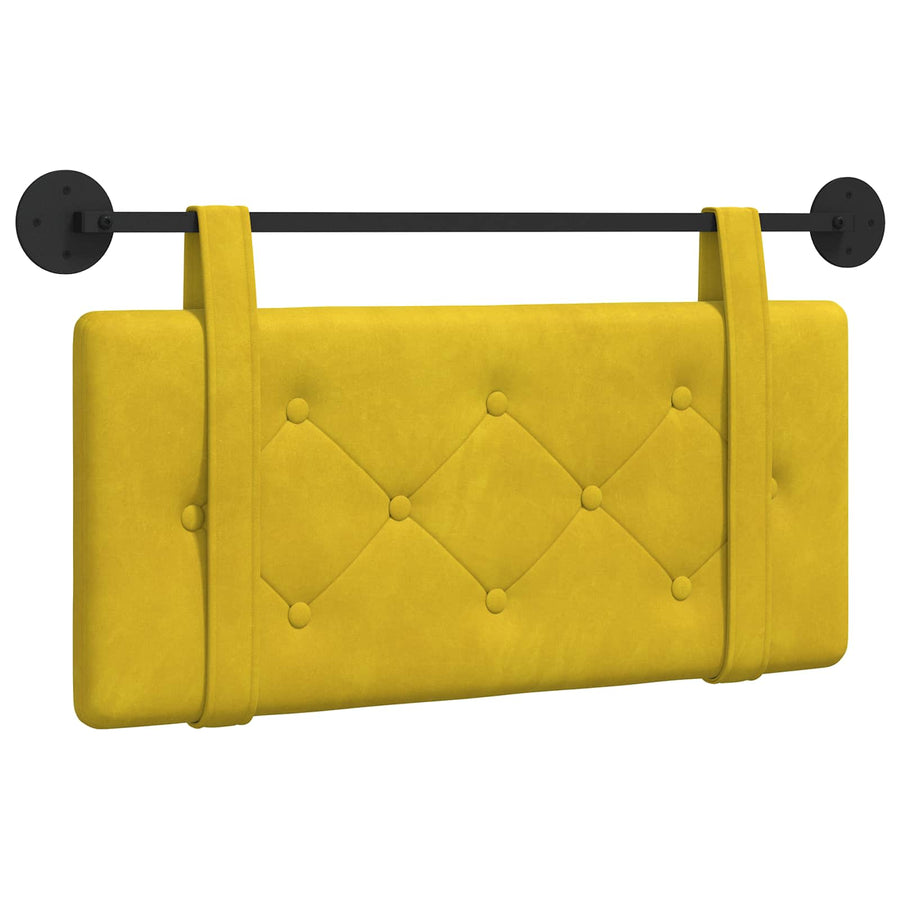 Hangend Hoofdeinde Wandgemonteerd Geel 100 x 55 x 5 cm Fluweel