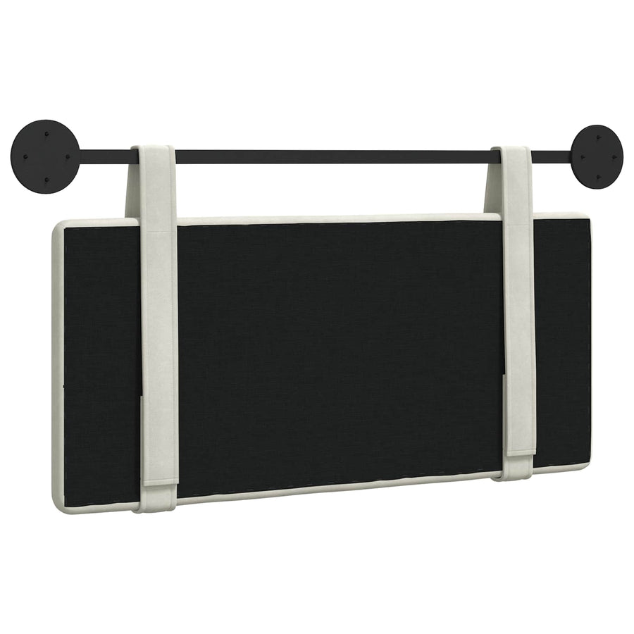 Hangend Hoofdeinde Wandgemonteerd Crème 100 x 55 x 5 cm Fluweel