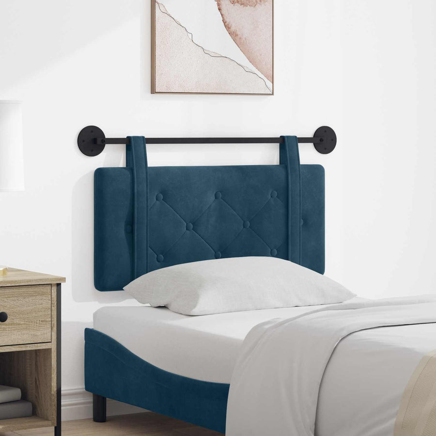 Hangend Hoofdeinde Wandgemonteerd Blauw 100 x 55 x 5 cm Fluweel