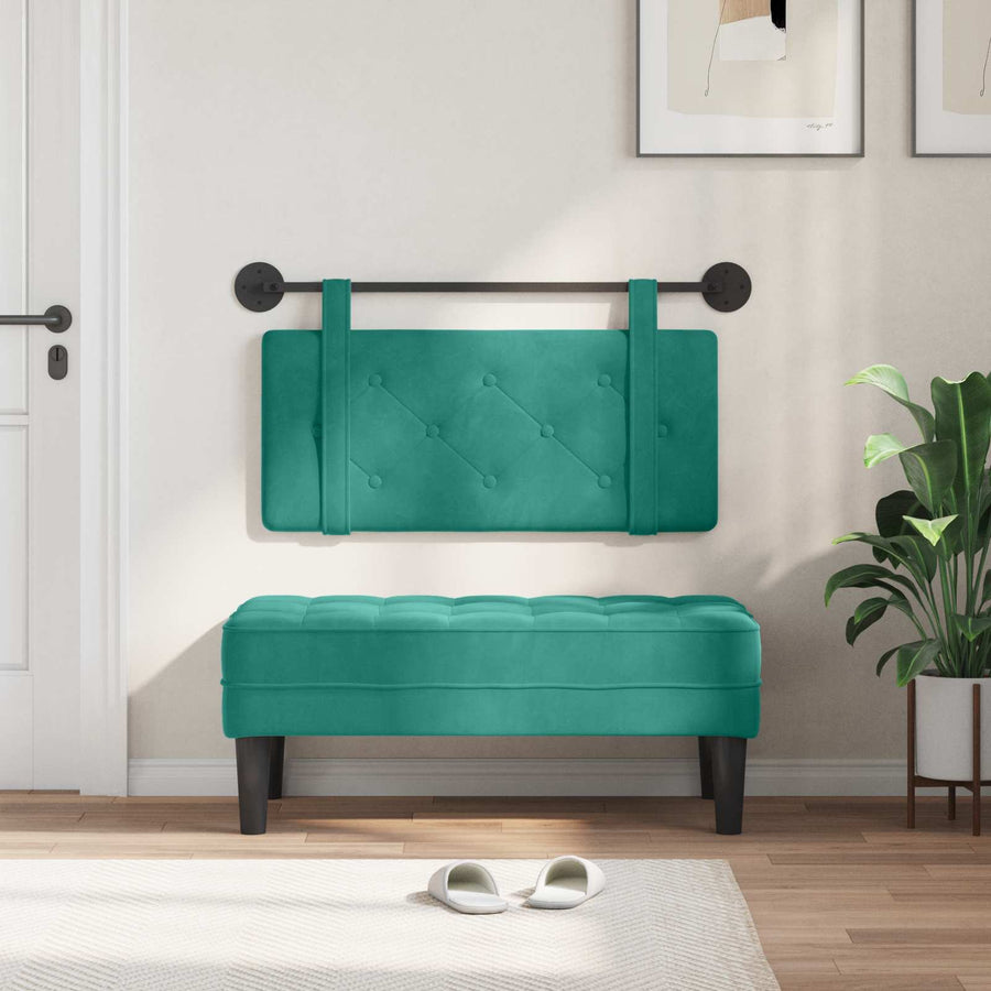 Hangend Hoofdeinde Turquoise 100 x 55 x 5 cm Fluweel