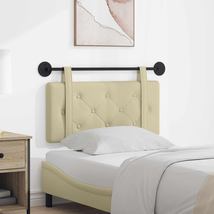 Hangend Hoofdeinde Wandgemonteerd Crème 90 cm Nep Leer
