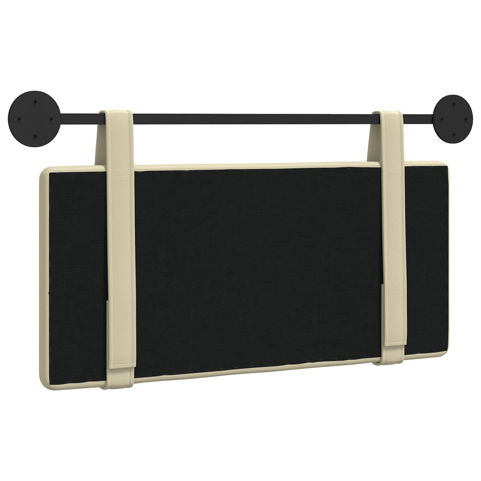 Hangend Hoofdeinde Wandgemonteerd Crème 90 cm Nep Leer