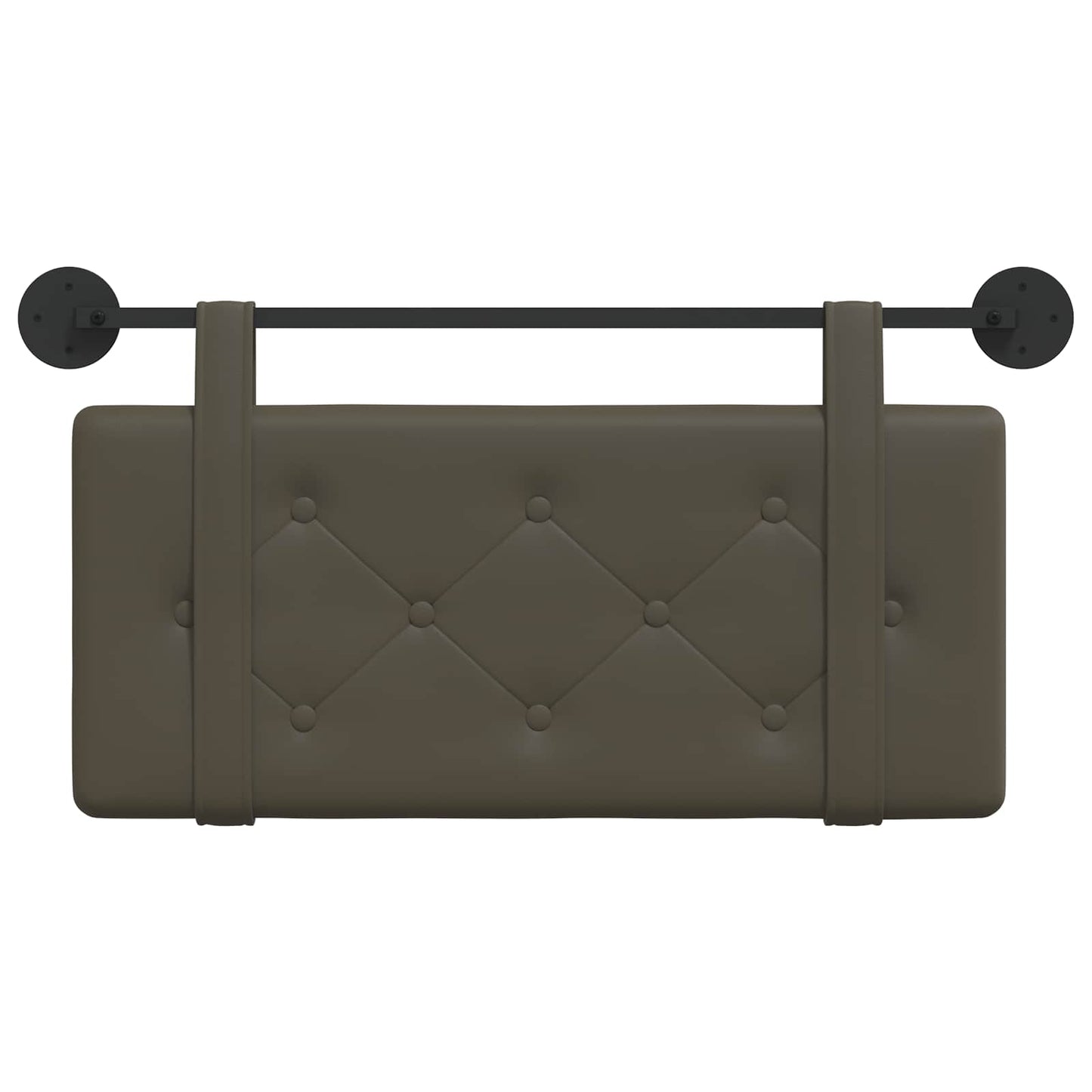 Hangend Hoofdeinde Wandgemonteerd Grijs 90 cm Nep Leer