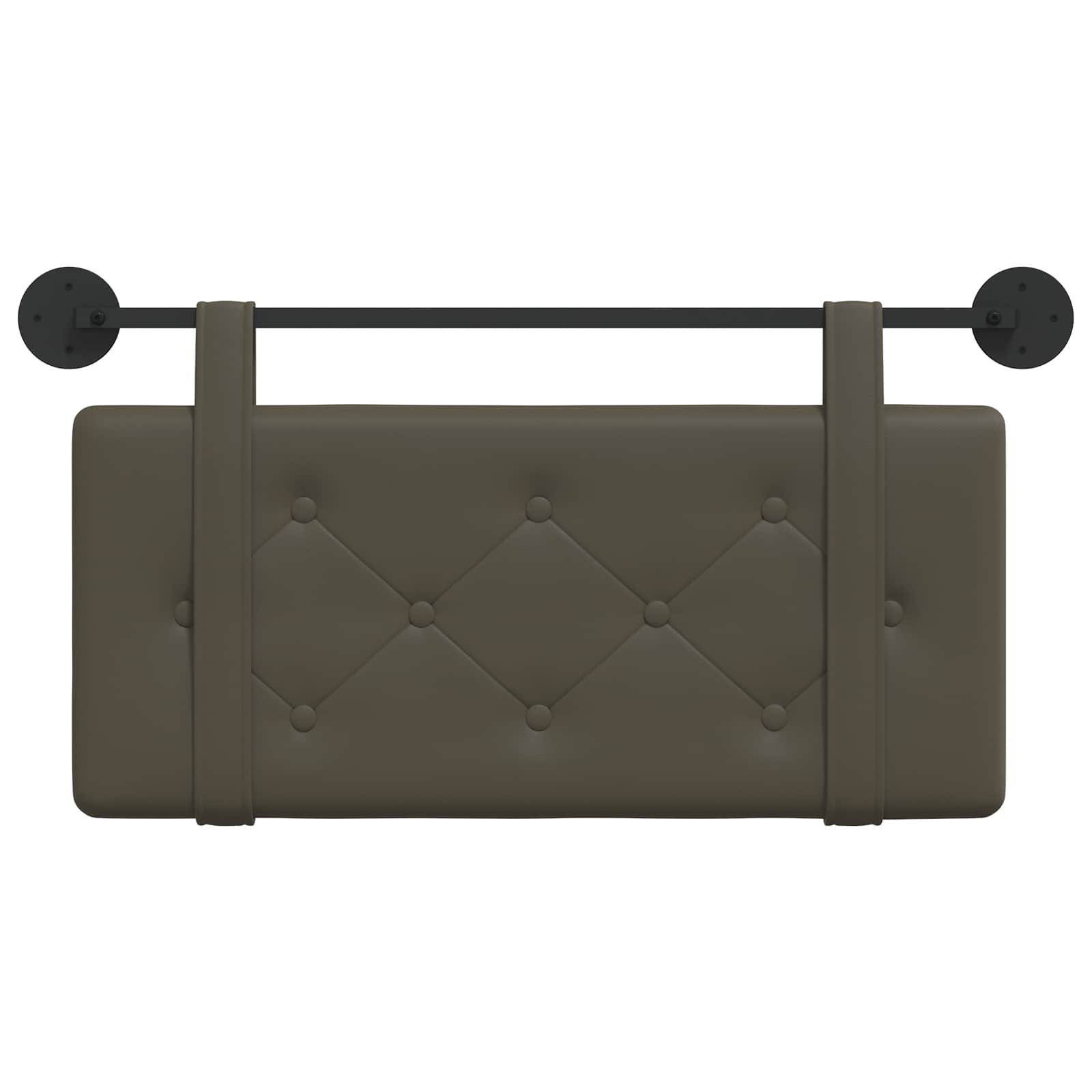 Hangend Hoofdeinde Wandgemonteerd Grijs 90 cm Nep Leer