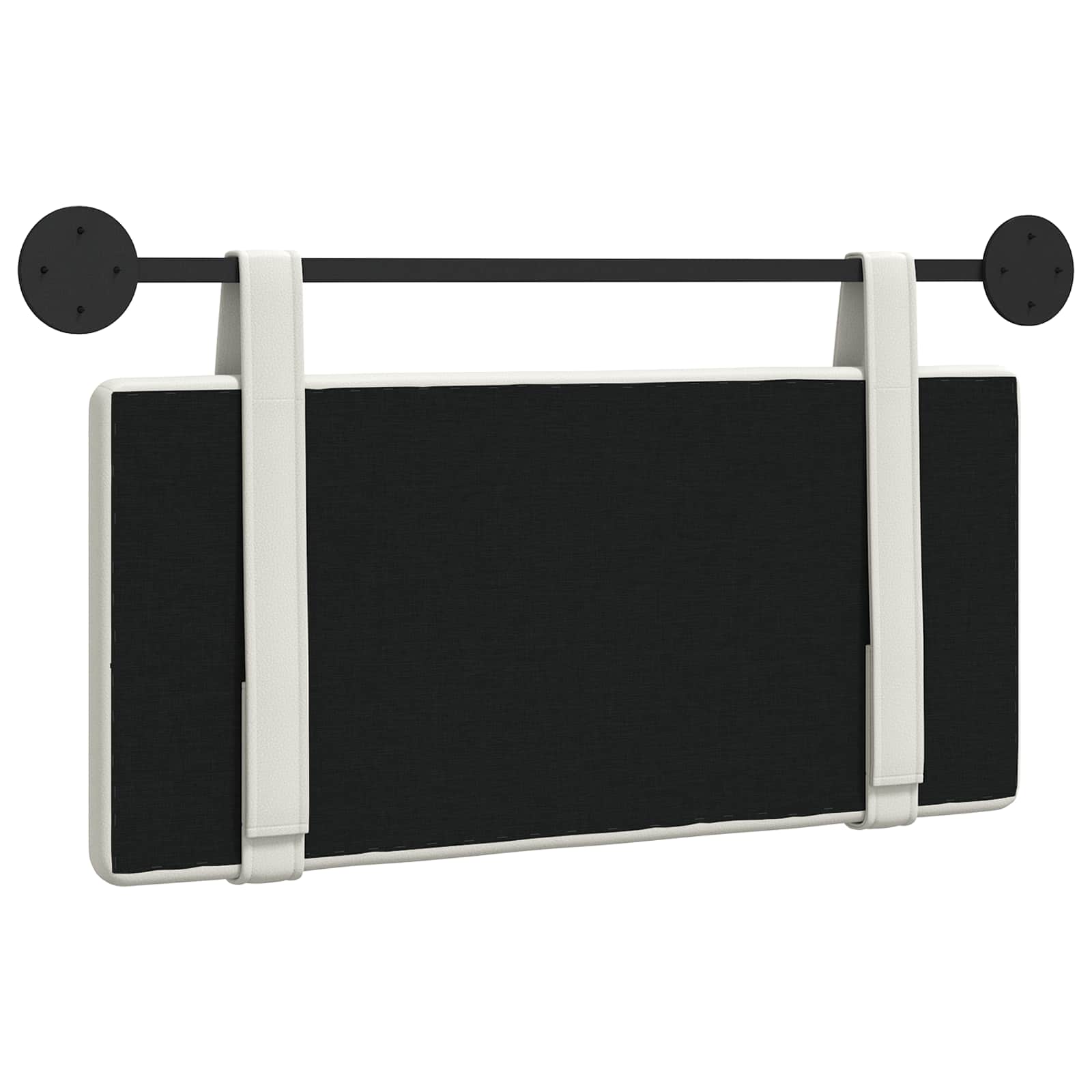 Hangend Hoofdeinde Wandgemonteerd Wit 90 cm Nep Leer