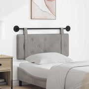 Hoofdeinde lichtgrijs fluweel 110x55x5 cm