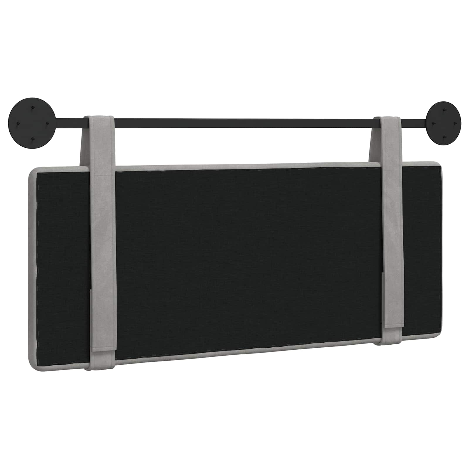 Hangend Hoofdeinde Lichtgrijs 110 x 55 x 5 cm Fluweel