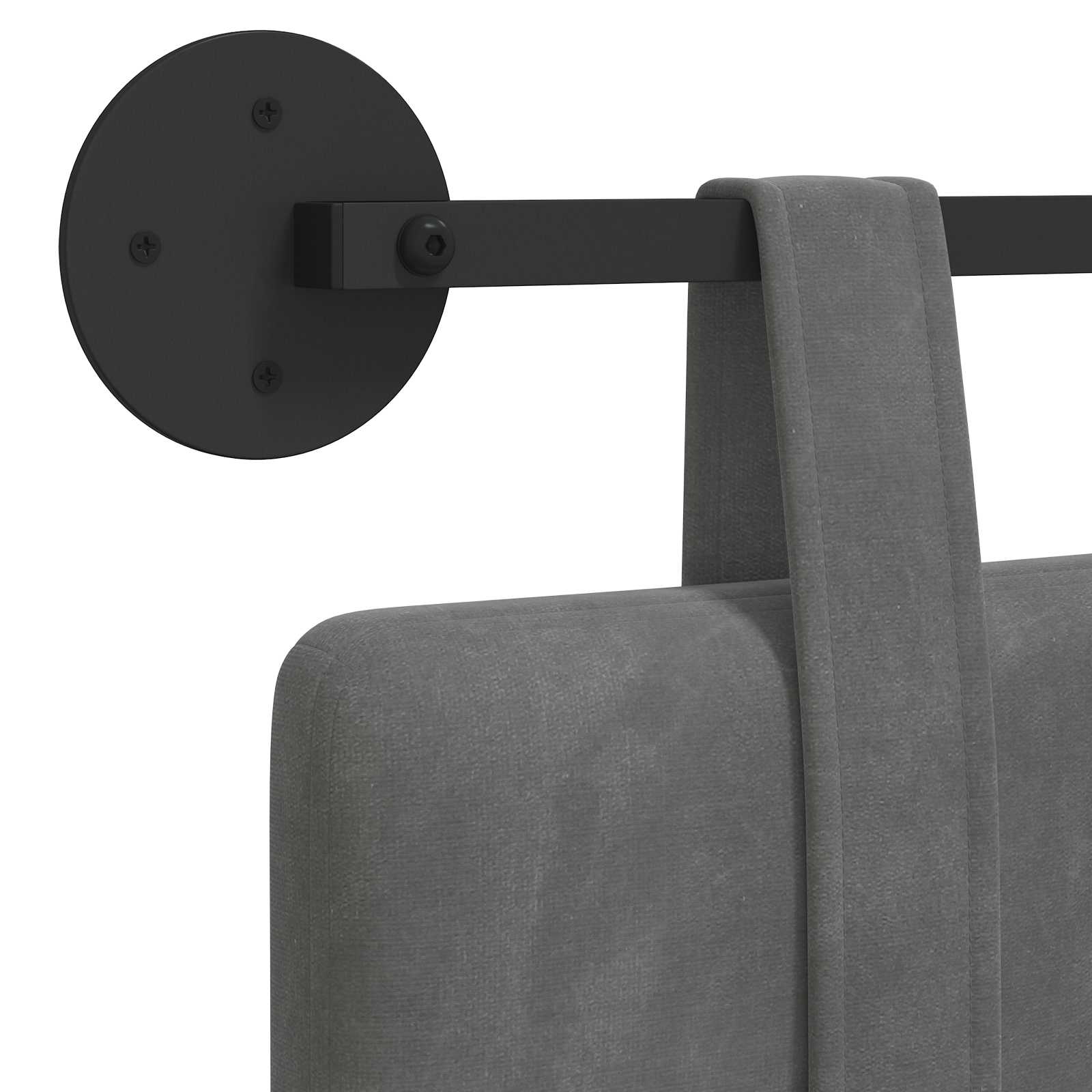 Hangend Hoofdeinde Donkergrijs 110 x 55 x 5 cm Fluweel
