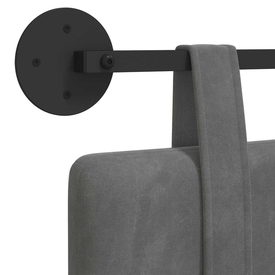 Hangend Hoofdeinde Donkergrijs 110 x 55 x 5 cm Fluweel