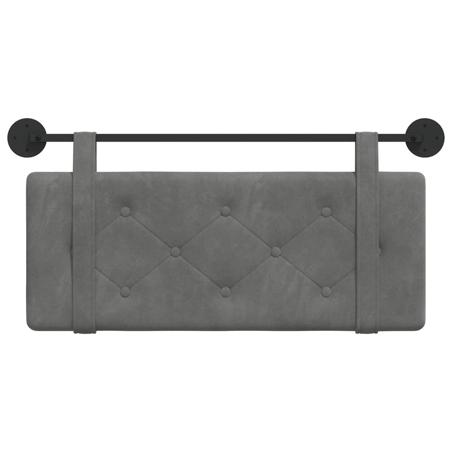 Hangend Hoofdeinde Donkergrijs 110 x 55 x 5 cm Fluweel