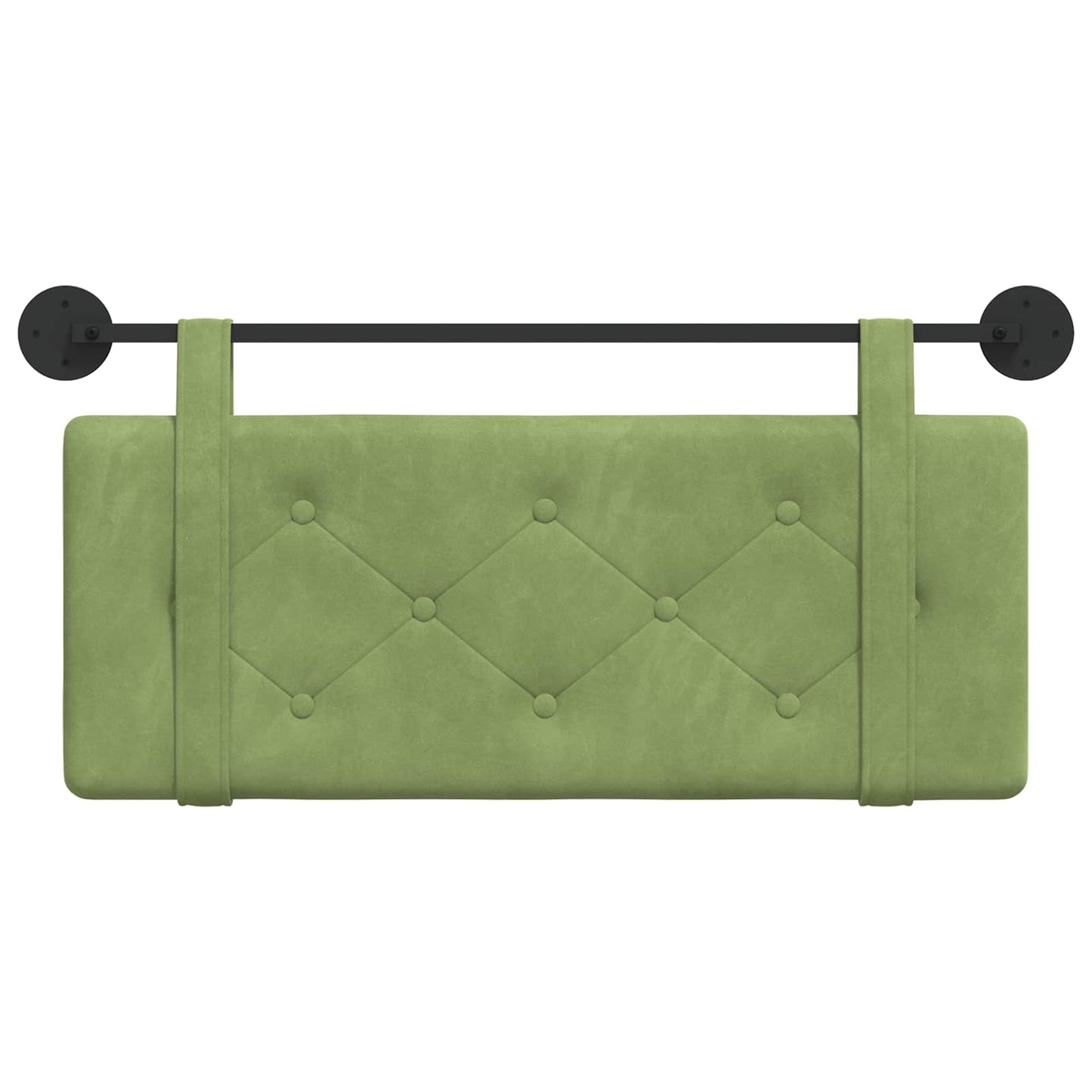 Hangend Hoofdeinde Lichtgroen 110 x 55 x 5 cm Fluweel
