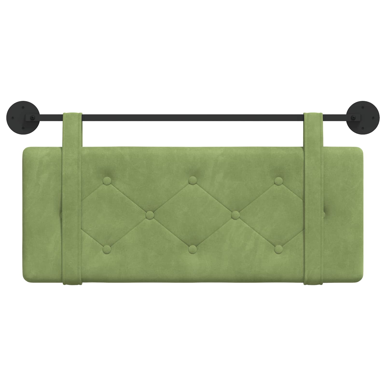 Hangend Hoofdeinde Lichtgroen 110 x 55 x 5 cm Fluweel