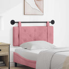 Wall-Mounted Headboard Pink 110 x 55 x 5 cm Velvet