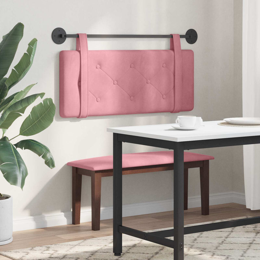Hangend Hoofdeinde Wandgemonteerd Roze 110 x 55 x 5 cm Fluweel