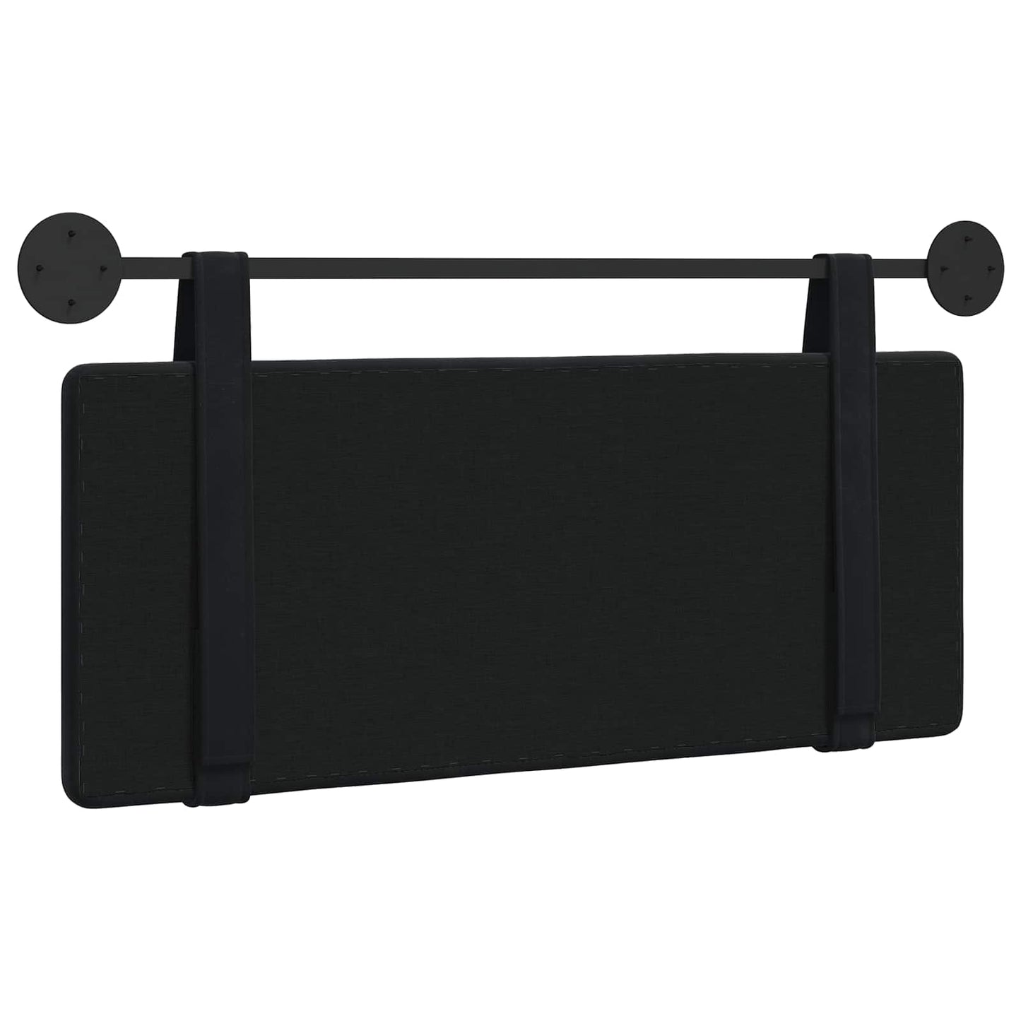 Hangend Hoofdeinde Wandgemonteerd Zwart 110 x 55 x 5 cm Fluweel