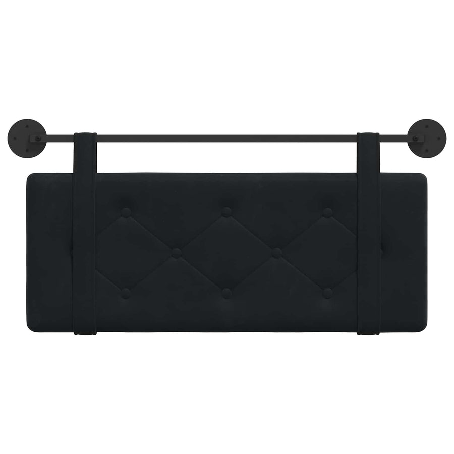 Hangend Hoofdeinde Wandgemonteerd Zwart 110 x 55 x 5 cm Fluweel