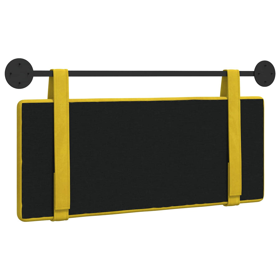 Hangend Hoofdeinde Wandgemonteerd Geel 110 x 55 x 5 cm Fluweel