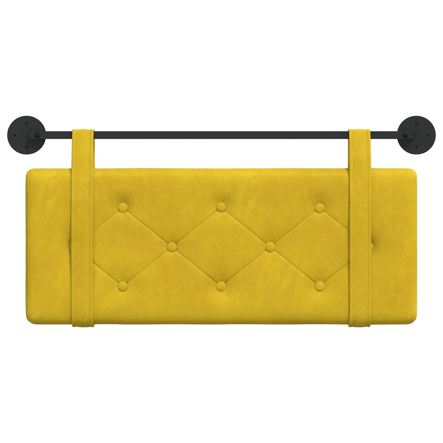 Hangend Hoofdeinde Wandgemonteerd Geel 110 x 55 x 5 cm Fluweel