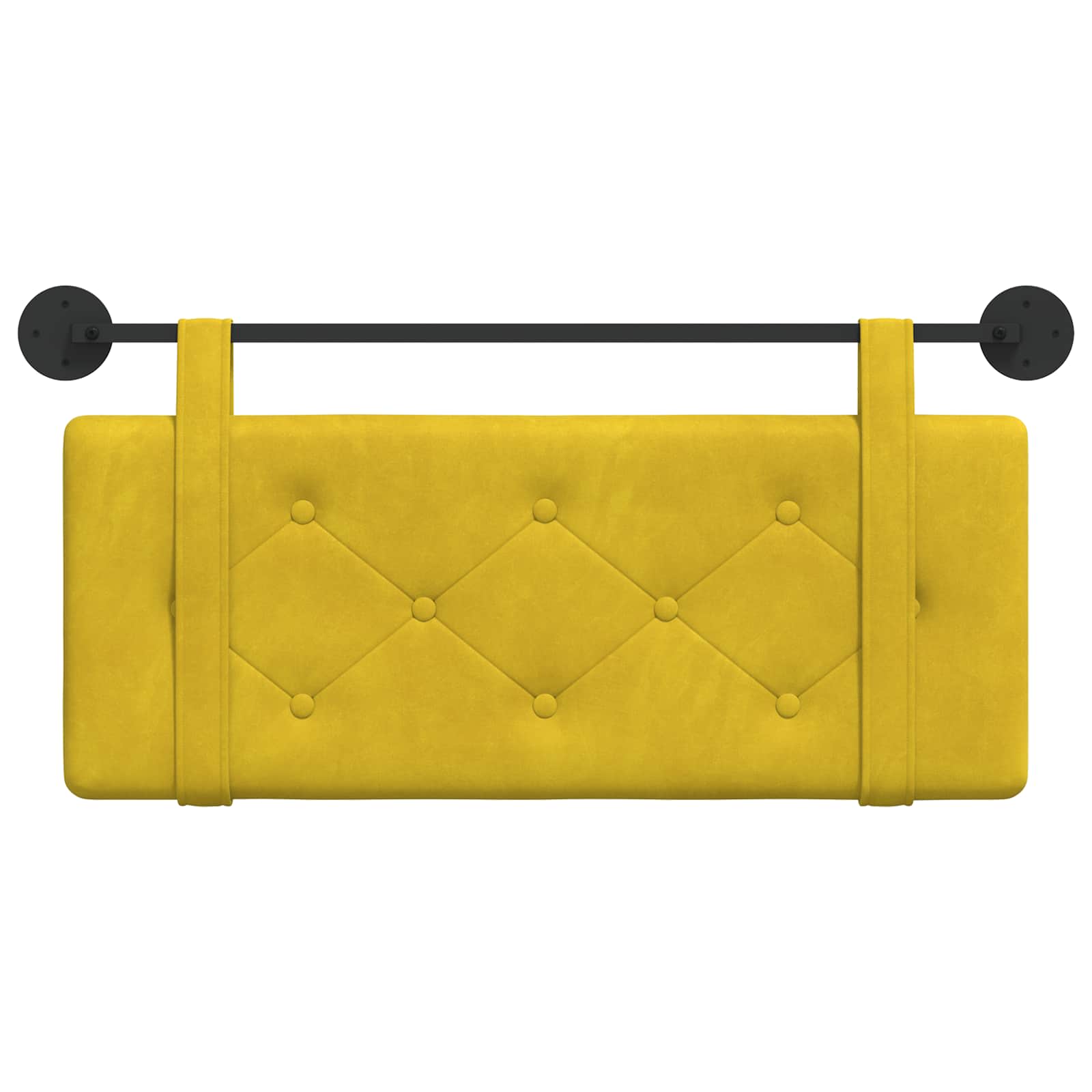 Hangend Hoofdeinde Wandgemonteerd Geel 110 x 55 x 5 cm Fluweel