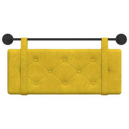 Hangend Hoofdeinde Wandgemonteerd Geel 110 x 55 x 5 cm Fluweel