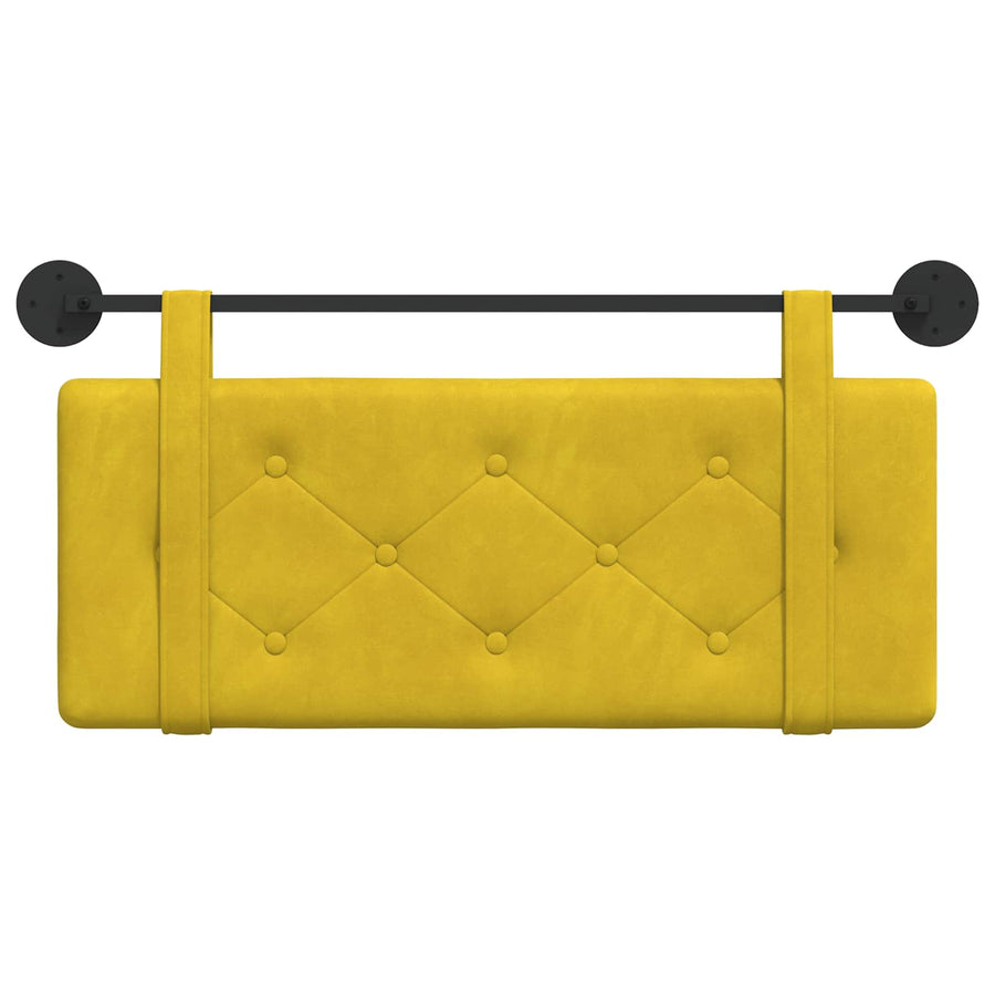 Hangend Hoofdeinde Wandgemonteerd Geel 110 x 55 x 5 cm Fluweel