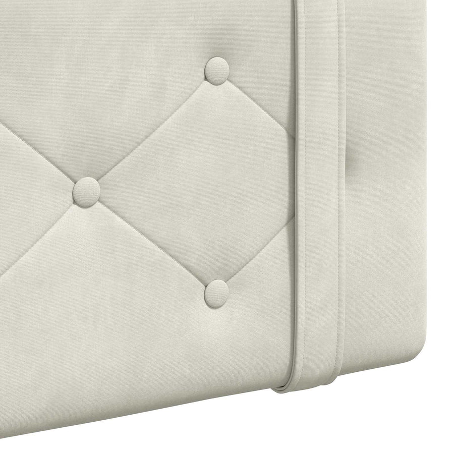Hangend Hoofdeinde Wandgemonteerd Crème 110 x 55 x 5 cm Fluweel