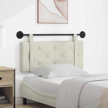 Hangend Hoofdeinde Wandgemonteerd Crème 110 x 55 x 5 cm Fluweel