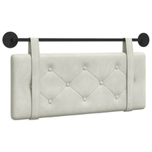 Hangend Hoofdeinde Wandgemonteerd Crème 110 x 55 x 5 cm Fluweel