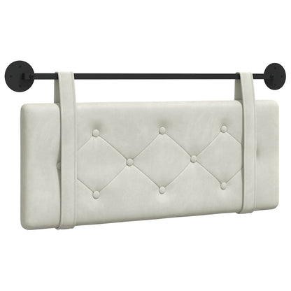 Hangend Hoofdeinde Wandgemonteerd Crème 110 x 55 x 5 cm Fluweel