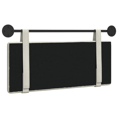 Hangend Hoofdeinde Wandgemonteerd Crème 110 x 55 x 5 cm Fluweel