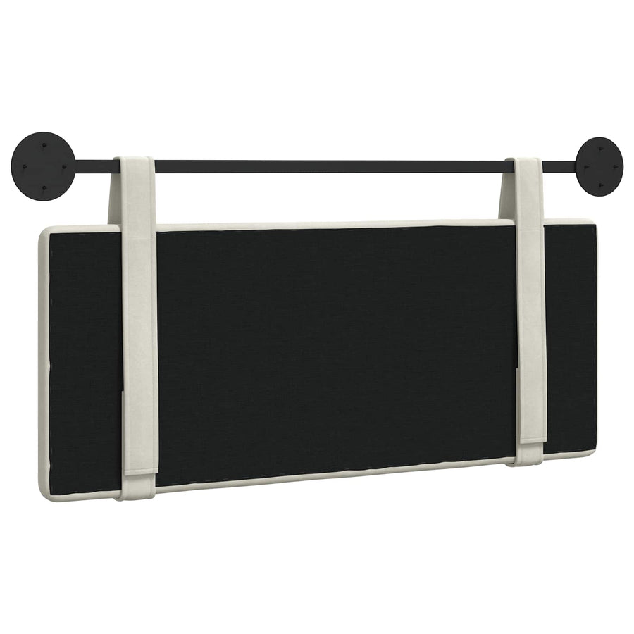 Hangend Hoofdeinde Wandgemonteerd Crème 110 x 55 x 5 cm Fluweel